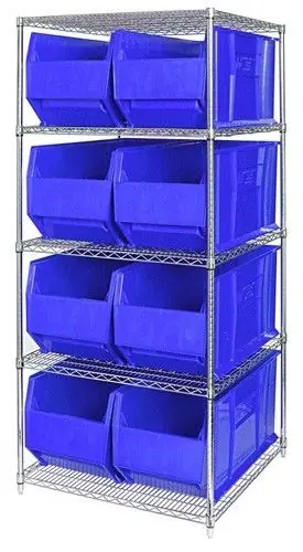 Quantum Wire Shelving System with 5 Shelves, 36" x 36" x 86"