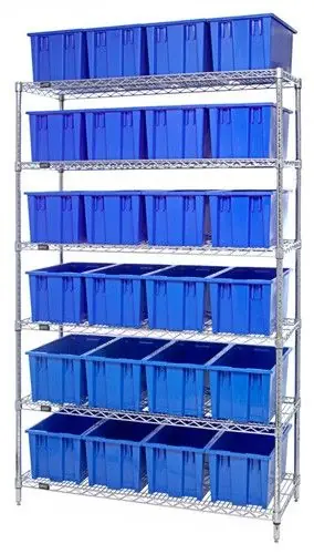 Quantum Wire Shelving System with 6 Shelves, 18" x 48" x 74"