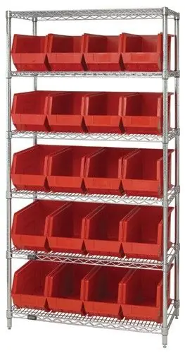 Quantum Wire Shelving System with 6 Shelves, 18" x 36" x 74"