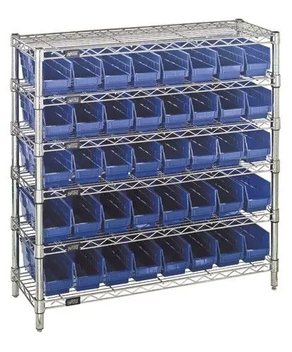 Quantum Wire Shelving System with 6 Shelves, 12" x 36" x 36"