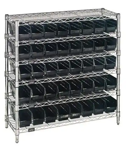 Quantum Wire Shelving System with 6 Shelves, 12" x 36" x 36"