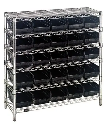 Quantum Wire Shelving System with 6 Shelves, 12" x 36" x 36"