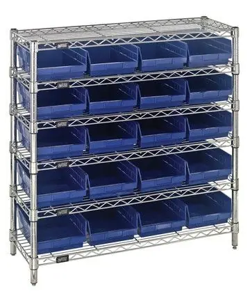 Quantum Wire Shelving System with 6 Shelves, 12" x 36" x 36"