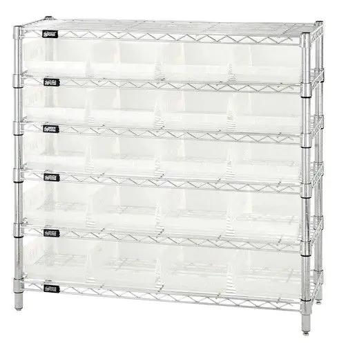 Quantum Wire Shelving System with 6 Shelves, 12" x 36" x 36"
