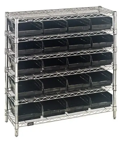 Quantum Wire Shelving System with 6 Shelves, 12" x 36" x 36"