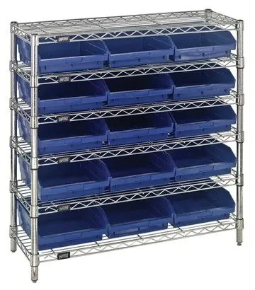 Quantum Wire Shelving System with 6 Shelves, 12" x 36" x 36"