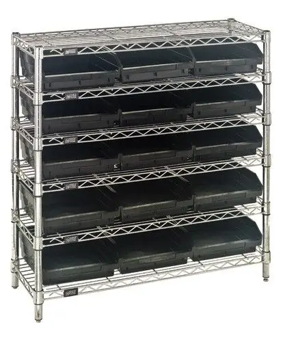 Quantum Wire Shelving System with 6 Shelves, 12" x 36" x 36"