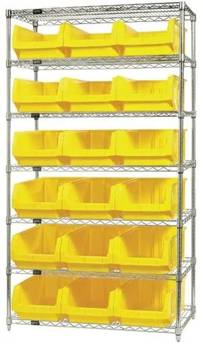 Quantum Wire Shelving System with 7 Shelves, 18" x 42" x 74"