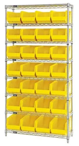 Quantum Wire Shelving System with 8 Shelves, 14" x 36" x 74"