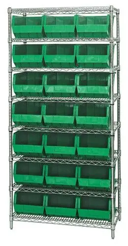 Quantum Wire Shelving System with 8 Shelves, 18" x 36" x 74"