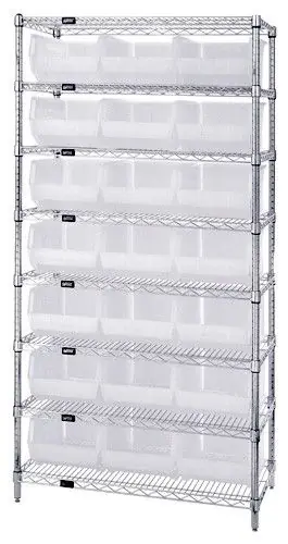 Quantum Wire Shelving System with 8 Shelves, 18" x 36" x 74"