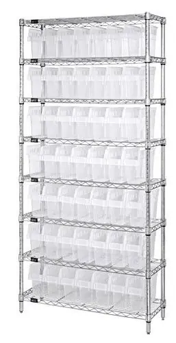 Quantum Wire Shelving System with 8 Shelves, 18" x 36" x 74"