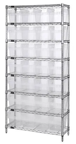 Quantum Wire Shelving System with 8 Shelves, 18" x 36" x 74"
