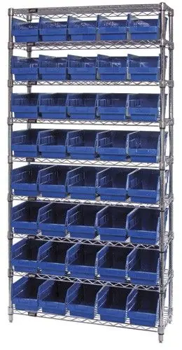 Quantum Wire Shelving System with 8 Shelves, 12" x 36" x 74"