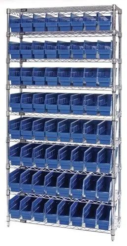 Quantum Wire Shelving System with 8 Shelves, 18" x 36" x 74"