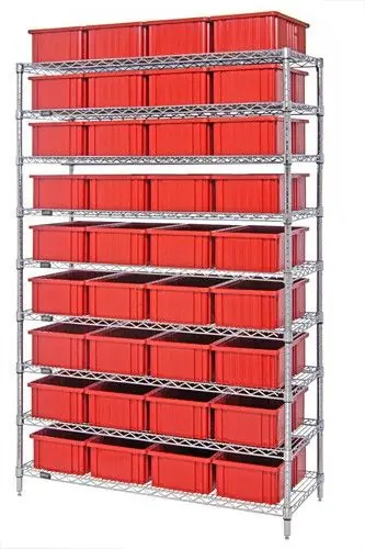 Quantum Wire Shelving System with 9 Shelves, 24" x 60" x 74"