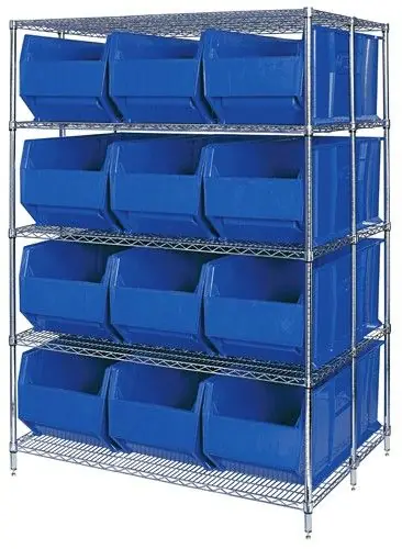 Quantum Wire Shelving System with 5 Shelves, 42" x 54" x 86"