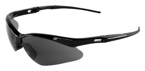 Bullhead Safety® BH2253AF Spearfish Safety Glasses with Shiny Black Frame & Anti-Fog Smoke Lens