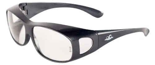 Bullhead Safety® BH291 OTG Over-the-Glass Safety Glasses with Shiny Pearl Gray Frame & Clear Lens