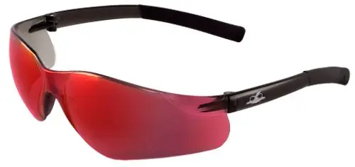 Bullhead Safety® BH5410 Pavon Safety Glasses with Frosted Black Frame & Mirrored Rainbow Lens