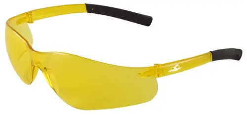 Bullhead Safety® BH584 Pavon Safety Glasses with Crystal Yellow Frame & Amber Lens