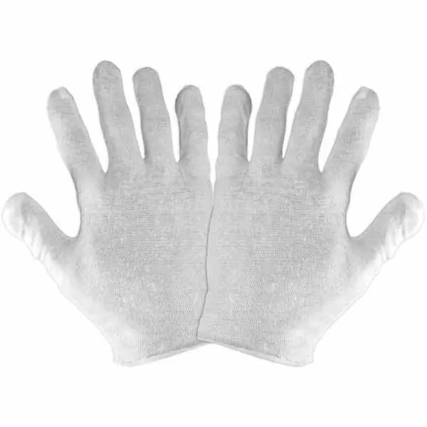 Global Glove L100 Cotton Lightweight Inspection Gloves, White