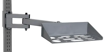 BUILT RIGHT Upright Mounted Articulating Tool Holder, 12" x 6" x 3"