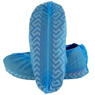 Safety Zone Polypropylene Shoe Covers with Tread, Blue