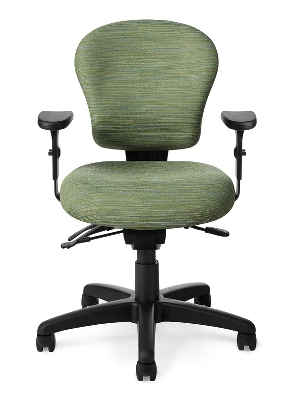 Office Master PA Series Desk Height Chair with Black Nylon Base