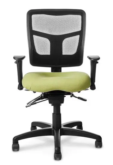 Office Master YS Series Desk Height Chair with Black Nylon Base, Fabric