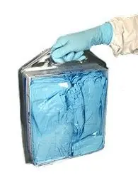 TechNiGlove TNT1200PFB 5 Mil Nitrile Cleanroom Gloves with TechniTote Dispenser, Blue, 12"