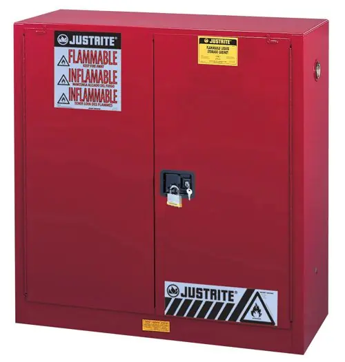 Justrite 893011 Sure-Grip® EX Class III Combustibles Safety Cabinet with 2 Doors, 18" x 43" x 44"