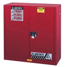 Justrite 893031 Sure-Grip® EX Class III Combustibles Safety Cabinet with 2 Self-Closing Doors, 18" x 43" x 44"