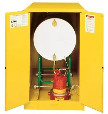 Justrite 899300 Sure-Grip® EX Horizontal Drum Safety Cabinet with 2 Doors, 48" x 30" x 50"