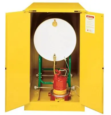 Justrite 899320 Sure-Grip® EX Horizontal Drum Safety Cabinet with 2 Self-Closing Doors, 48" x 30" x 50"