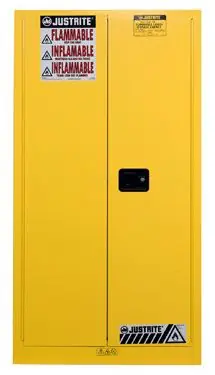Justrite 896220 Sure-Grip® EX Vertical Drum Safety Cabinet with Drum Support with 2 Self-Closing Doors, 34" x 34" x 65"