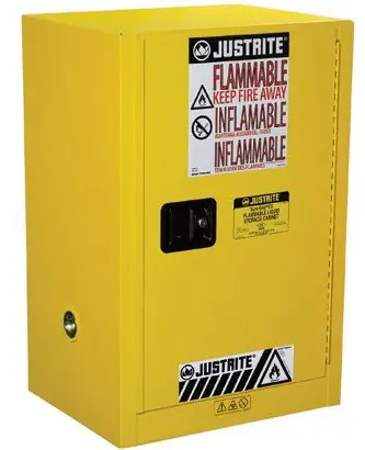 Justrite 891200 Sure-Grip® EX Compac Flammable Safety Cabinet with 1 Door, 18" x 23.25" x 35"