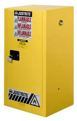 Justrite 891500 Sure-Grip® EX Compac Flammable Safety Cabinet with 1 Door, 18" x 23.25" x 44"