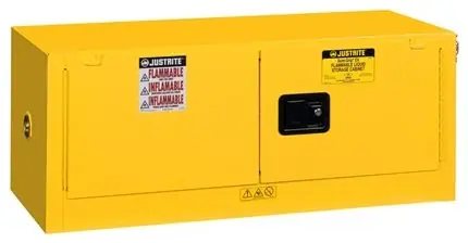 Justrite 891300 Sure-Grip® EX Piggyback Flammable Safety Cabinet with 2 Doors, 18" x 43" x 18"