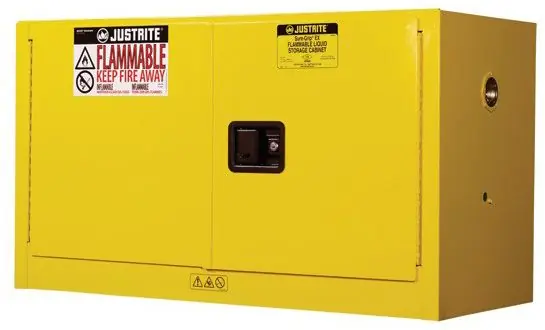 Justrite 891700 Sure-Grip® EX Piggyback Flammable Storage Cabinet with 2 Doors, 18" x 43" x 24"