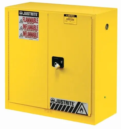 Justrite 893020 Sure-Grip® EX Flammable Safety Cabinet with 2 Self-Closing Doors, 18" x 43" x 44"