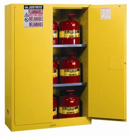 Justrite 894500 Sure-Grip® EX Flammable Safety Cabinet with 2 Doors, 18" x 43" x 65"