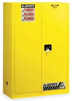 Justrite 894520 Sure-Grip® EX Flammable Safety Cabinet with 2 Self-Closing Doors, 18" x 43" x 65"