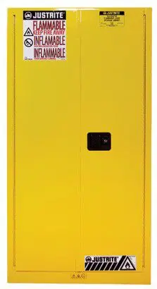 Justrite 896020 Sure-Grip® EX Flammable Safety Cabinet with 1 Self-Closing Sliding Door, 34" x 34" x 65"