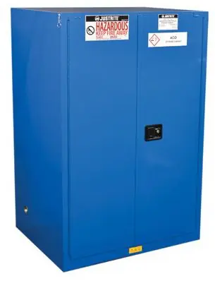 Justrite 869028 Sure-Grip® EX Hazardous Material Safety Cabinet with 2 Self-Closing Doors, 34" x 43" x 65"