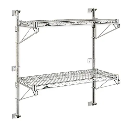 Metro Post-Type Wall Mounted Wire Shelf, 14" Deep