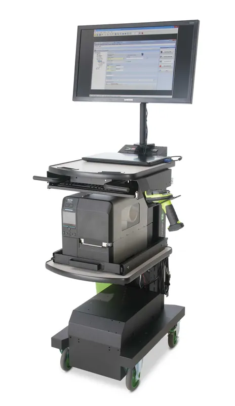 Newcastle NB Series Mobile Powered Workstation for 100AH Power Package, 24" x 26" x 43"