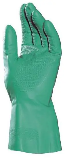 MAPA AF15 StanSolv Flock Lined 15 Mil Nitrile Chemical Resistant Gloves, Green