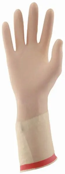 MAPA 716 RollPruf 8 Mil Tri-Polymer Non-Pigmented Cleanroom Gloves with Textured Fingertips, 12"