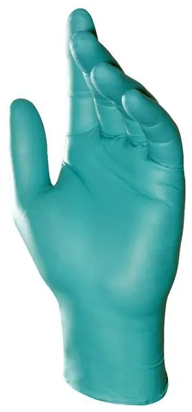 MAPA 977 Solo Green Disposable 4 Mil Nitrile Chemical Resistant Gloves, Green, 9.5"